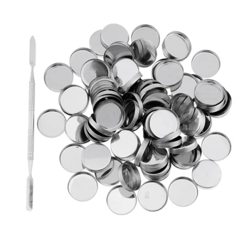 Tühi Magnet Lauvärv Pigment Metallist Palett DIY Pan Meik 26mm Ring Set