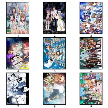 WTQ Anime Plakateid Teatud Teadusliku Railgun Lõuendile Maali Seina Decor Retro Plakat Seina Art Pilt Tuba Decor Home Decor