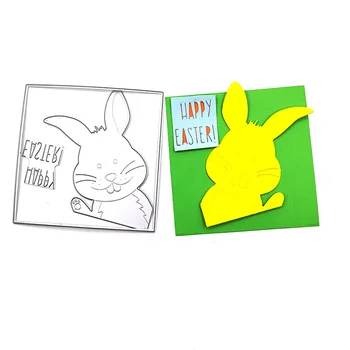 Jänes Metalli Lõikamine Sureb DIY Scrapbooking Decor Kaardi Tegemise Reljeef Käsitöö Raamat Kaardi Decor Easter Bunny Dropshipping