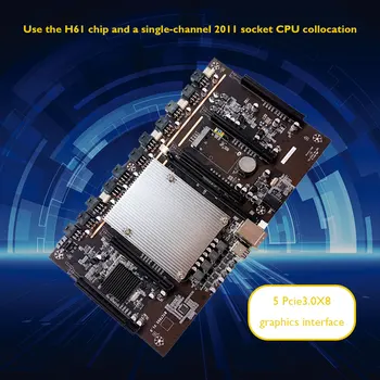 X79-H61 Kaevandamine Emaplaadi 2011-pin CPU bitcoin Pistikupesa R 5 X8 PCIe 3.0 Pesad DDR3 Mälu Pesa Kaevandamist abistavad 1066/1333//1600MHz