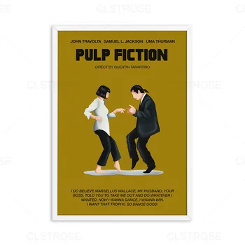 Classic Movies Pulp Fiction Retro Plakatid Põhjamaade Minimalistlik Abstraktne Lõuend Maalid ja Pildid elutuba Teenetemärgi Pildid