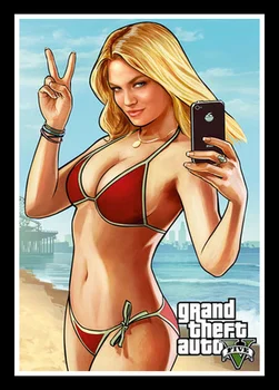 Täiuslik JL Kuum Mäng Grand Theft Auto 5 Bikiinid Kuum Tüdruk GTA Kuum Video Mängu Kunsti Klassika Movie Poster Seina Kleebised