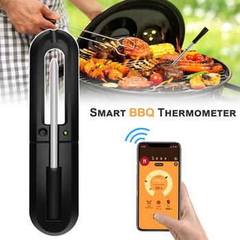 Traadita Liha Termomeeter Laetav Smart Probe Termomeetri jaoks Grill, BBQ Ahi Köök Bluetooth-Ühendus Köök Tarvikud