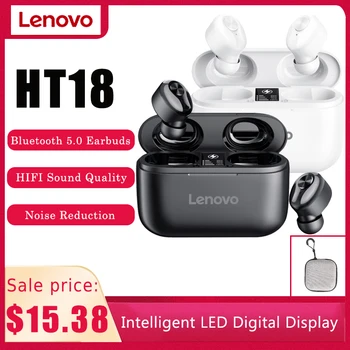UUED Lenovo HT18 Traadita TWS 5.0 Earbuds 1000mAH Aku, LED-Ekraan, Helitugevuse EarBuds HIFI Stereo HD Räägi Laos