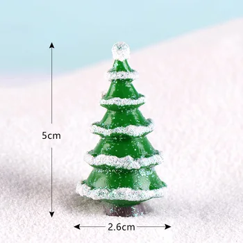 Uue Jõulud Green Tree tegevus Arvandmed Nukumaja Kääbus Figuriin kodu Aias Nukumaja Sisustus DIY Aksessuaar mänguasi kingitus