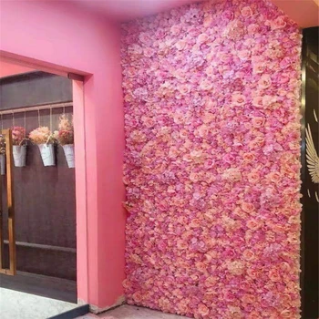 40*60cm Siidist Roosi Lille Seina tehislilled Pulm Wall Decor Fotograafia Tausta juuksur Taust