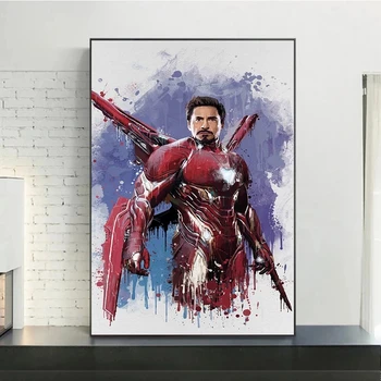 Iron Man Marvel Avengers Plakat Superkangelane Anime Pildid Iron Man Lõuendile Maali Kunst Pildi lastetoas Kodu Kaunistamiseks