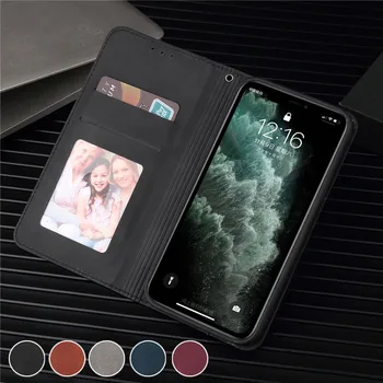 Luksuslik Nahast Flip Magnet Case For iPhone 11 12 Mini Pro Max X-XR, XS MAX SE 2020 7 8 Pluss 6 6s Telefoni Juhul Katta Kaardi pesa