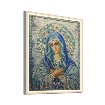 DIY 5D Kuju Teemant Maali Neitsi Maarja Diamond Tikandid Rhinestone Religioon Ikooni Pildi Diamond Mosaiik