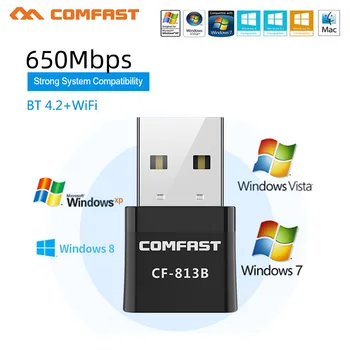 CF-813B Bluetooth-4.2 650Mbps Mini Wireless USB WI-FI Adapter, 5Ghz PC LAN WIFI-Võrgu Kaart Muusika BT4.0 Saatja