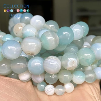 Loomulik Valgus Sinine Väravad Kivi Distants Ring Pärlitega Ehete Tegemise 6-10 MM DIY Bracelets Lisaseadmete Hulgi-15