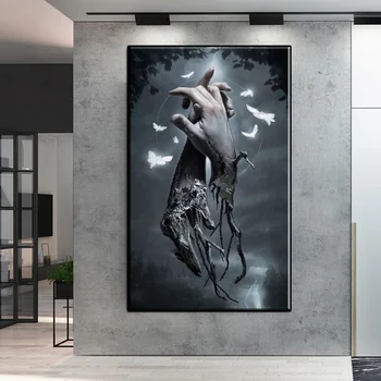 Kaasaegne Abstraktse Maali Suured Suured Lõuend Must ja Valge Plakat Teenetemärgi Kodus Ruumi Frameless Seina Maalid