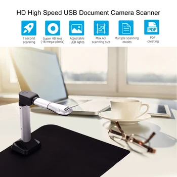 Aibecy BK51 USB Dokument Skanner, Kaamera Jäädvustada Suurus A3 HD 16 Mega-pikslit Kiiret Skannerit, LED Valgus PDF-Formaadis Eksportida