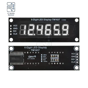 0.36 Tolline 4 Bitti, 6-Kohaline LED Digitaalne näidik Toru Moodul 5V 7 Segmentide TM1637 0.36