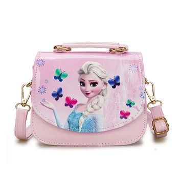 Disney Printsess Laste Pu Messenger Kott Külmutatud Elsa Õla Kott Käekott Kid Fashion Shopping Bag Tüdruk Kingitus