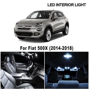 12tk Valge Canbus vigadeta LED Interjööri Kaart Dome Lugemise Katuse Tuled Komplekt Fiat 500 X-2018 Pagasiruumi numbrimärk Lamp