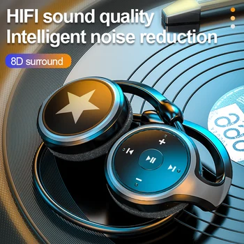 Traadita Bluetooth-Kõrvaklapid MP3-mängija Spordi-Peakomplekti Toetada TF Kaarti FM-Raadio HiFi Earbuds Kõrvaklapid smart kõrvad peas
