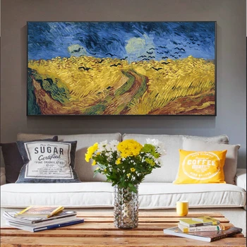 Van Gogh Nisu Valdkonnas Varesed Reprodutseerimine õlimaal Lõuendil Plakatid ja Pildid Cuadros Seina Art Pilte elutuba