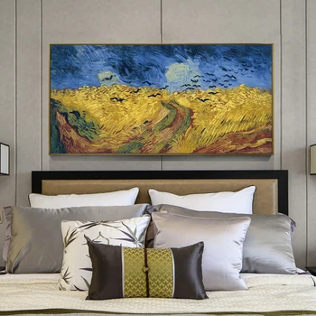 Van Gogh Nisu Valdkonnas Varesed Reprodutseerimine õlimaal Lõuendil Plakatid ja Pildid Cuadros Seina Art Pilte elutuba