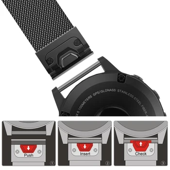 22mm 26mm magnet Rihma Garmin Fenix 6X Pro 6 Fenix 5 5X pluss 3 3HR Eelkäija 935 945 Quick Release Smart Watch band