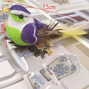 DIY Tabel Bookshell Ornament Mini-Parvede Linnud Kunstlik Lind Sulgedest Vaht Armas Simulatsiooni Lind Varblane Home Decor