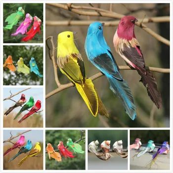 DIY Tabel Bookshell Ornament Mini-Parvede Linnud Kunstlik Lind Sulgedest Vaht Armas Simulatsiooni Lind Varblane Home Decor