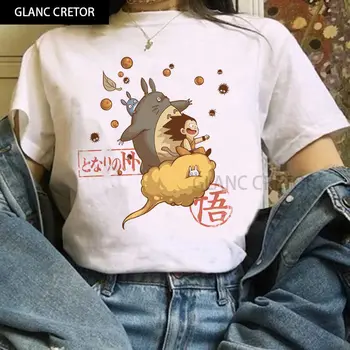 Hayao Miyazaki ja Chihiro T-särk cartoon tee Totoro Harajuku Ulzzang T-särk Studio Ghibli Kawaii trükitud T-särk