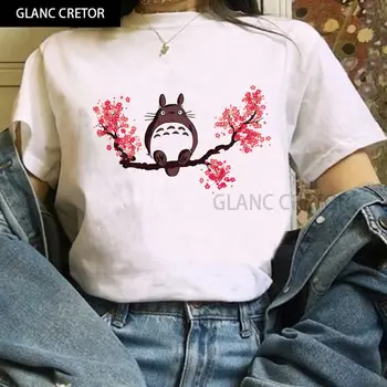 Hayao Miyazaki ja Chihiro T-särk cartoon tee Totoro Harajuku Ulzzang T-särk Studio Ghibli Kawaii trükitud T-särk