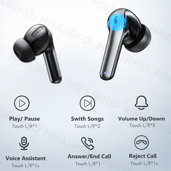 TWS Bluetooth V5.0 Kõrvaklapid LED Võimsus Ekraan Sport Veekindel Juhtmevaba Kõrvaklapp koos Mikrofoniga, Touch Control Muusika Earbuds