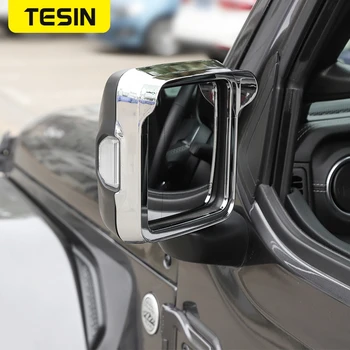 TESIN Auto Rearview Mirror Vihma Kulmu Teenetemärgi Raami Kleepsud Gladiaator JT 2018+ jaoks Jeep Nääkleja JL 2018+ Tarvikud