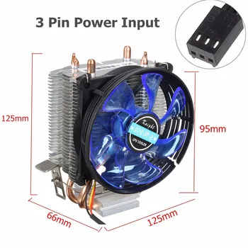 CPU Cooler jahutusradiaator jahutusventilaator LED Cooler Heatsink Cpu Fan Vask Heatsink Intel LGA775/1156/1155 AMD AM2/AM2+/AM3