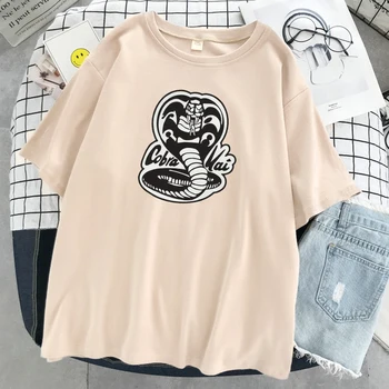 Filmi Cobra Kai Fashion Street Style Print T-Särgid Naiste Vintage Brändi T-Särgi Suvel Vabaaja Tops Pehme Hingav Naiste Topid