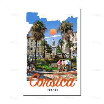Retro Vintage Stiilis Reisi Plakat Korsika, Prantsusmaa õlimaal Plakatid ja Pildid, Lõuend Seina Art Modulaarne Pilte Home Decor