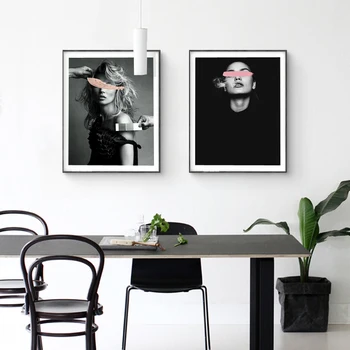 Abstraktne Must Valge Plakat Vintage Lõuendile Maali Naised Joonis Kunsti Printida Moe Seina Pilt Kaasaegne Eest Elutuba Kodu Deco