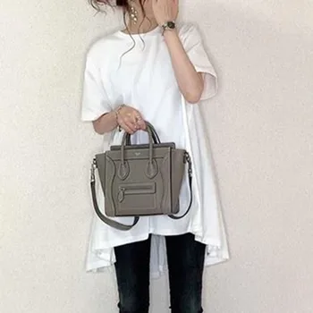 Suvel Põhi Valge T-särk Armas Pikk Tshirt Naiste Vabaaja Liiga korea Stiilis Jaapani Streetwear Asümmeetriline Top Tees Naine
