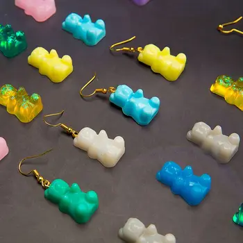 Crystal Epoksüvaik Hallituse Karu Candy Ripats DIY Crafts Casting Silikoonist Vormi Kuivatatud Lill Vaik Dekoratiivsed DIY Käsi Käsitöö