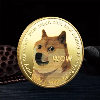 Dogecoin UV-värvi trüki Dogecoin uus mälestusmünte virtuaalne valuuta loomade pääsme kohandatud tänutahvlid medal