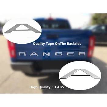 Tagaluugi Sisestage Tähed Ford Ranger 2019 2020, 3D Tõstatatud & Kleebised Tähed, Tagaluugi Embleemid