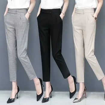 2020. aasta Kevad-Suvel keskealiste Vana Naiste Mustad Vabaaja Püksid Lahti Suur Ema Püksid korea Mujer Pantalones Pluss Suurus 3XL F141