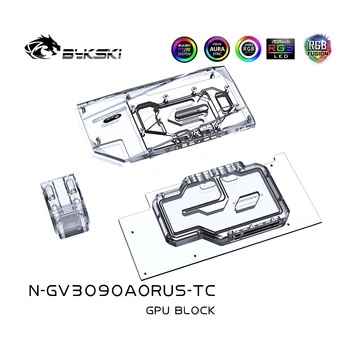 Bykski Dual Pool GPU Plokk jaoks Giga RTX 3080 3090 AORUS N-GV3090AORUS-TC