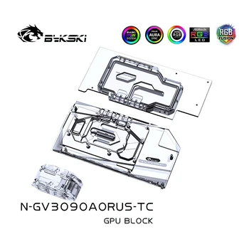 Bykski Dual Pool GPU Plokk jaoks Giga RTX 3080 3090 AORUS N-GV3090AORUS-TC