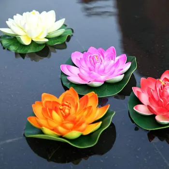 4TK Kunstlik Ujuvad Vee Lotus Pond Vaht Lill Realistlik Purskkaevu Veekindel Maastiku, Taimed Aia Kaunistamiseks