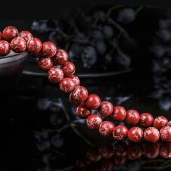 Lisatasu 6/8/10mm Naturaalne Tume Punane Jasper Imperial Ring Lahti Gemstone Helmed Ehete Tegemise DIY Kõrvarõngas Käevõru, Kaelakee,