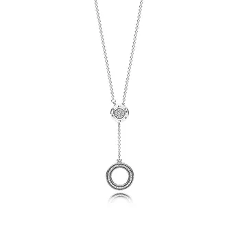 925 Sterling Hõbe Vahuveini Infinity Collier Kristall Kaelakee Naiste Pulmapidu Mood Ehteid
