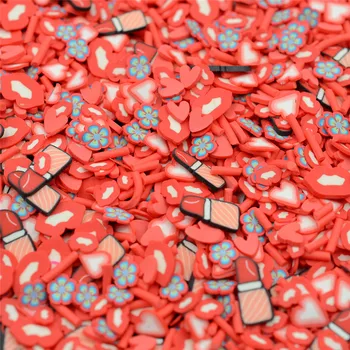 100g/Palju Polymer Clay Armas Lill Huule Pulk Viil Valentine Mix Sprinkles Armastus Konfetit jaoks Käsitöö Tegemine, DIY