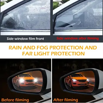 4tk Anti Udu Auto Küljel Peegel Aken, Filmid Anti Glare Rearview Mirror kaitsekiled Veekindel Veekindel Auto Kleebised Vahendid