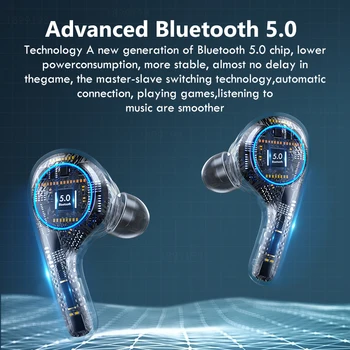TWS Bluetooth Kõrvaklapid Juhtmeta Kõrvaklapid Touch Control LED Ekraan Mikrofon Sport Veekindel Juhtmevaba Muusika Kõrvaklapid