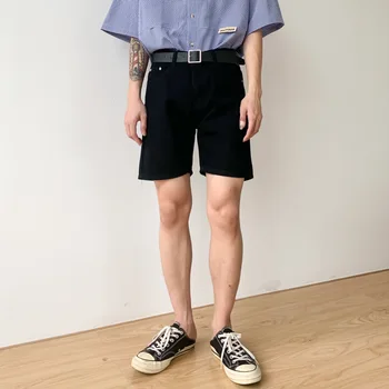 Meeste Jaapani Harajuku korea Stiilis Fashion Streetwear Denim lühikesed Püksid Mees Vintage Lühikesed Teksad Suvel Retro Teksad, lühikesed Püksid Mees