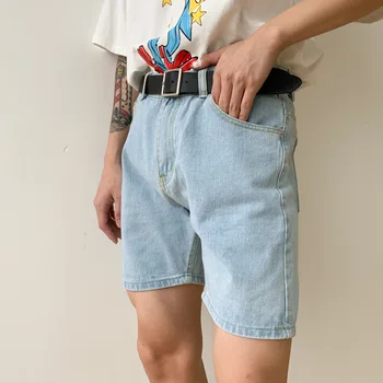 Meeste Jaapani Harajuku korea Stiilis Fashion Streetwear Denim lühikesed Püksid Mees Vintage Lühikesed Teksad Suvel Retro Teksad, lühikesed Püksid Mees