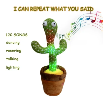 120 Laulud Armas Räägi Mänguasi Tantsu Cactus Nukk Rääkida, Rääkida, Heli Salvestamine Korda Kawaii Cactus Mänguasjad, Lapsed, Lapsed, Haridus-Kingitus